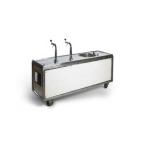 Biertap wit 200 cm, Dubbele Kraan