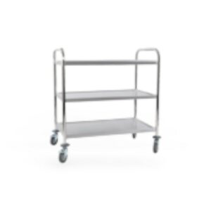 Serveerwagen RVS 80 / 50 RVS (2 plateaus)