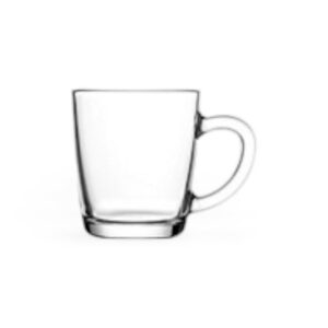 Krat: Theeglas (zonder voet, met oor) 32 cl (15 stuks)