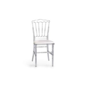 Transparante Stoel Napoleon incl. Witte Zitting