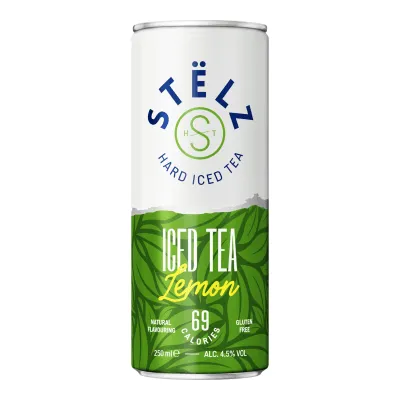 STËLZ Hard Iced Tea Lemon – tray van 12 blikjes (25cl), te koop bij Broers Verhuur