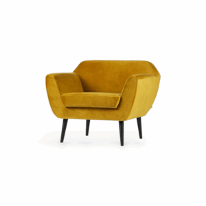 Velvet® Fauteuil oker (met armleuningen)